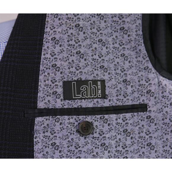 Pal Zileri Black/Purple Plaid Knit Wool-Cotton Unstructured 2B Blazer Jacket 40R - Picture 8 of 10